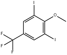 2,6-二碘-4-(三氟甲基)苯甲醚 结构式