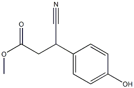 3-氰基-3-(4-羟基苯基)丙酸甲酯 结构式