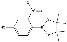 3-nitro-4-(4,4,5,5-tetraMethyl-1,3,2-dioxaborolan-2-yl)phenol 结构式