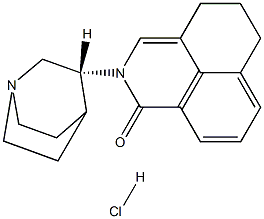 2-(3R)-1-Azabicyclo[2.2.2]oct-3-yl-2,4,5,6-tetrahydro-1H-benz[de]isoquinolin-1-one Hydrochloride 结构式