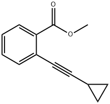2-(2-环丙基乙炔基)苯甲酸甲酯 结构式