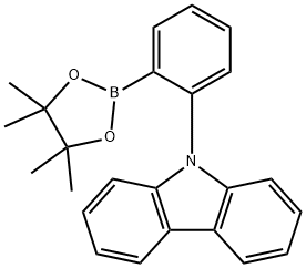 9-[2-(4,4,5,5-四甲基-1,3,2-二氧杂环戊硼烷-2-基)苯基]-9H-咔唑 结构式