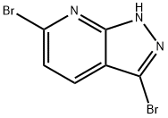 3,6-二溴-1H-吡唑并[3,4-B]吡啶 结构式