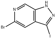 5-溴-3-碘-1H-吡唑并[3,4-C]吡啶 结构式