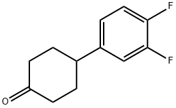 4-(3,4-二氟苯基)环己酮 结构式