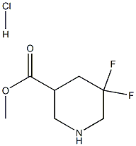 Methyl 5,5-difluoro-3-piperidinecarboxylate hydrochloride 结构式