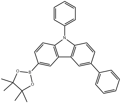 3-苯基-9-苯基咔唑-6-硼酸频哪醇酯 结构式