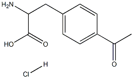 3-(4-ACETYLPHENYL)-2-AMINOPROPANOIC ACID HYDROCHLORIDE 结构式