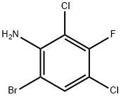 2,4-二氯-3-氟-6-溴苯胺 结构式