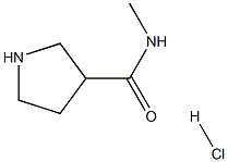 N-甲基-3-吡咯烷甲酰胺盐酸盐 结构式