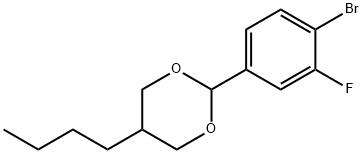 2-(4-溴-3-氟苯基)-5-丁基-1,3-二恶烷 结构式