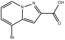 4-溴吡唑并[1,5-A]吡啶-2-羧酸 结构式