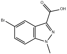 5-BroMo-1-Methyl-1H-indazole-3-carboxylic acid 结构式