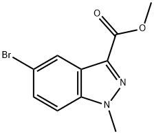 Methyl 1-Methyl 5-broMo-1H-indazole-3-carboxylate 结构式