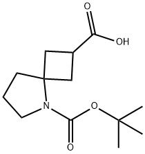 5-Boc-5-Aza-spiro[3.4]octane-2-carboxylic acid 结构式