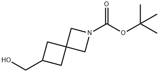 6-(羟甲基)-2-氮杂螺[3.3]庚烷-2-羧酸叔丁酯 结构式
