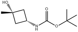 trans-tert-Butyl 3-hydroxy-3-MethylcyclobutylcarbaMate 结构式