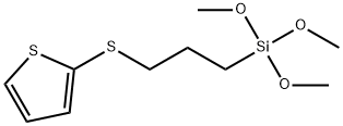 2-(3-三甲氧基硅烷基丙基硫代)噻吩 结构式