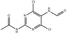 N-[4,6-DICHLORO-5-(FORMYLAMINO)-2-PYRIMIDINYL]ACETAMIDE 结构式