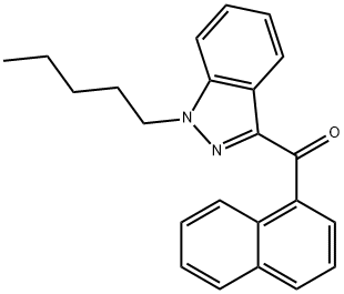 1-萘基(1-戊基-1H-吲唑-3-基)甲酮 结构式