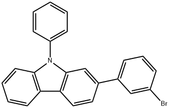2-(3-溴苯基)-9-苯基咔唑 结构式