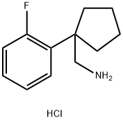 1-(2-Fluorophenyl)cyclopentylMethylaMine HCl 结构式