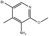 5-溴-2-甲氧基-4-甲基吡啶-3-胺 结构式