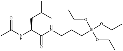 N-(N-乙酰基亮氨酰基)-3-氨基丙基三乙氧基硅烷 结构式