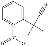 2-甲基-2-(2-硝基苯基)丙烷甲腈 结构式