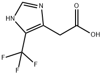 2-(5-(三氟甲基)-1H-咪唑-4-基)乙酸 结构式