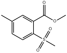 2-甲砜基-5-甲基苯甲酸甲酯 结构式