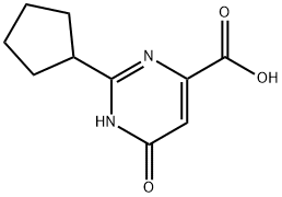 2-环戊基-6-羟基嘧啶-4-羧酸 结构式