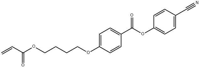 BENZOIC ACID, 4-[4-[(1-OXO-2-PROPEN-1-YL)OXY]BUTOXY]-, 4-CYANOPHENYL ESTER 结构式