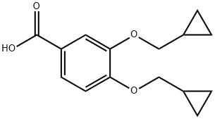 3,4-双(环丙基甲氧基)苯甲酸 结构式