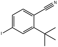 4-碘-2-叔丁基苯腈 结构式