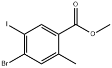 4-溴-5-碘-2-甲基苯甲酸甲酯 结构式