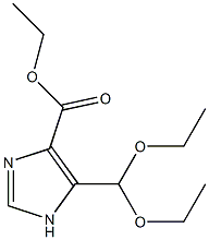 5-(二乙氧基甲基)-1H-咪唑-4-甲酸乙酯 结构式