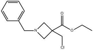 1-苄基-3-(氯甲基)氮杂环丁烷-3-羧酸乙酯 结构式