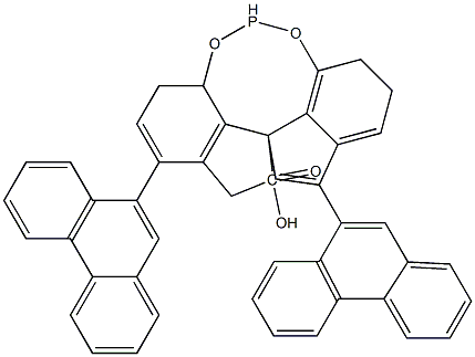 (11AR)-10,11,12,13-四氢-5-羟基-3,7-二-9-菲基-二茚并[7,1-DE:1',7'-FG][1,3,2]二氧磷杂八环-5-氧化物 结构式