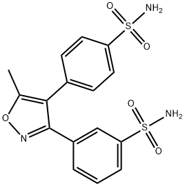 3-[4-[4-(氨基磺酰基)苯基]-5-甲基-3-异恶唑基]苯磺酰胺 结构式