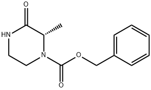 2-甲基-3-氧代哌嗪-1-甲酸(S)-苄酯 结构式