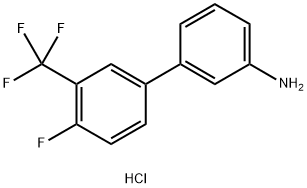 3-[4-氟-3-(三氟甲基)苯基]苯胺,盐酸 结构式