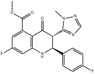 (2S,3S) - 7-氟-2-(4-氟苯基)-3-(1-甲基-1H-1,2,4-三唑-5-基)-4 结构式