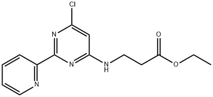 ethyl 3-((6-chloro-2-(pyridin-2-yl)pyriMidin-4-yl)aMino)propanoate 结构式