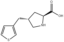 反-4-(噻吩-3-基甲基)-L-脯氨酸 结构式