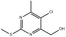 (5-chloro-6-Methyl-2-(Methylthio)pyriMidin-4-yl)Methanol 结构式