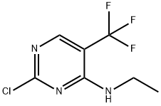 4-氯-N-乙基-5-(三氟甲基)嘧啶-2-胺 结构式