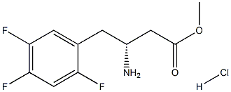 （R）3-氨基-4-（2,4,5-三氟苯基）丁酸甲酯盐酸盐 结构式