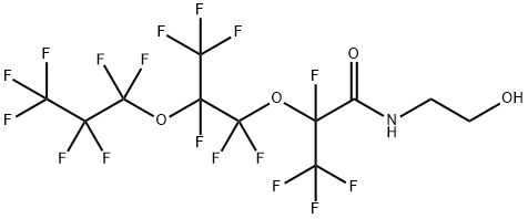 2,3,3,3-四氟-2-[1,1,2,3,3,3-六氟-2-(1,1,2,2,3,3,3-七氟丙氧基)丙氧基]-N-(2-羟基乙基)丙酰胺 结构式