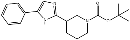 1-Piperidinecarboxylic acid, 3-(5-phenyl-1H-iMidazol-2-yl)-, 1,1-diMethylethyl ester 结构式